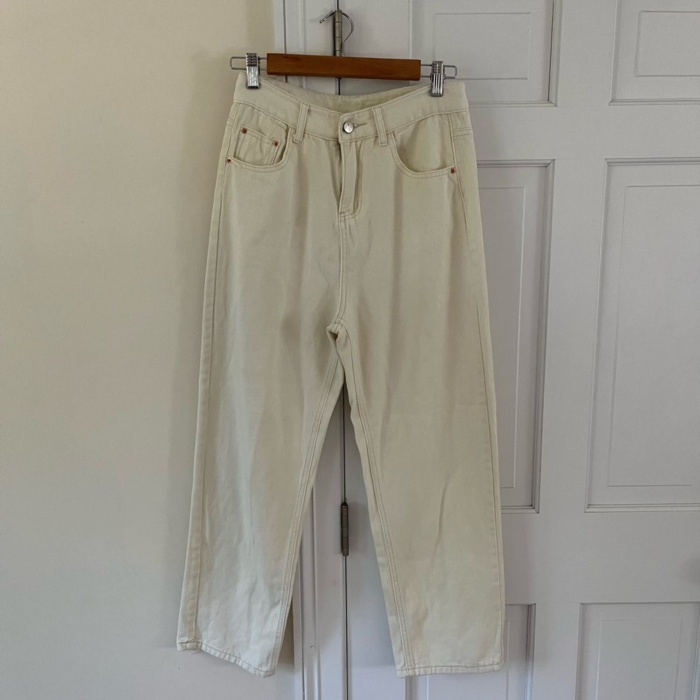 YesStyle Cream Straight Leg Pants